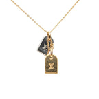 Louis Vuitton Nanogram Collier Precious Chain Pendant Gold Silver — view 2