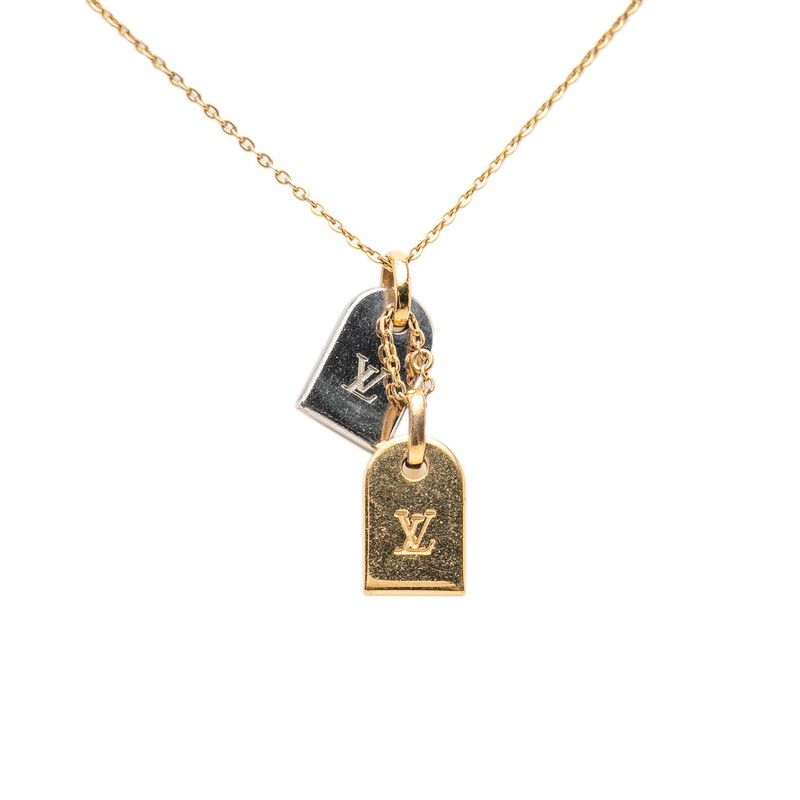 Louis Vuitton Nanogram Collier Precious Chain Pendant Gold Silver — view 2