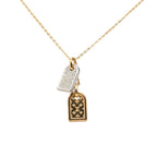 Louis Vuitton Nanogram Collier Precious Chain Pendant Gold Silver