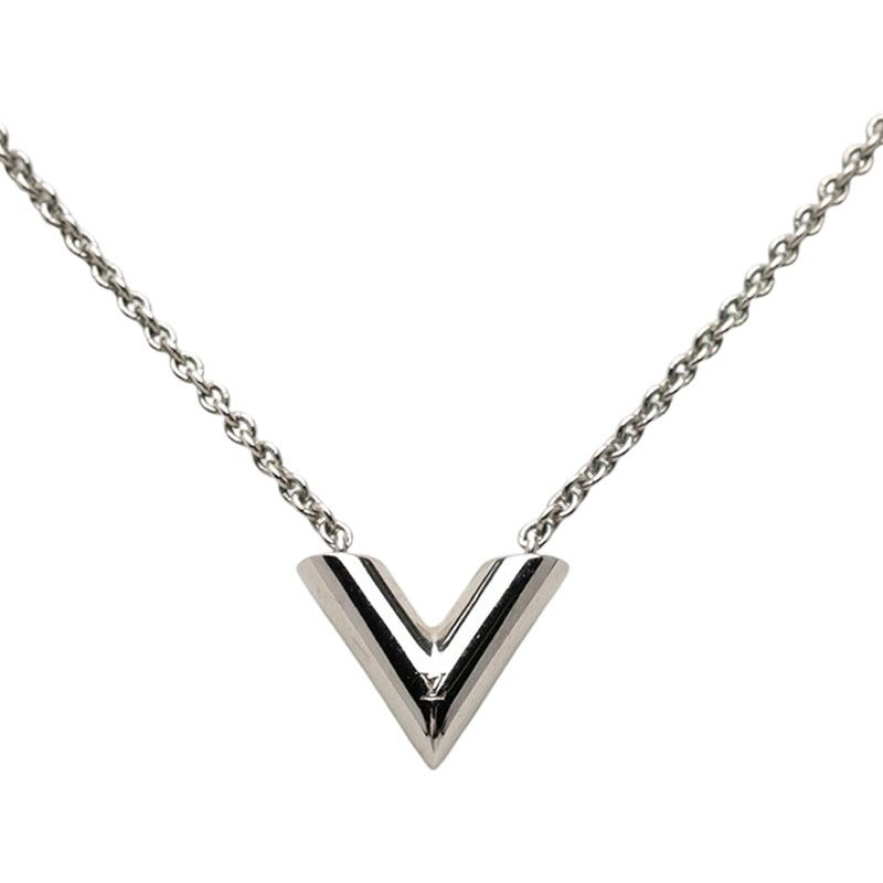 Louis Vuitton Essential Chain Pendant Silver Metal