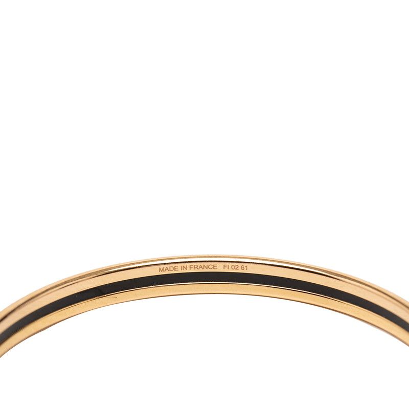 Hermes Uni XS Enamel Bracelet Gold Blue Plated — view 5