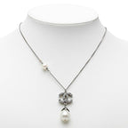 Chanel Chain Pendant 08 Silver Metal Faux Pearl Rhinestone — view 6