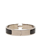 Hermes Click PM Enamel Bracelet Silver Black Metal — view 3