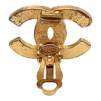 Chanel CC Logo Earrings 02 Gold Black Plated — view 3