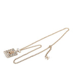 Chanel CC Logo Perfume Bottle Chain Pendant 24 Gold Plated Rhinestone — view 3