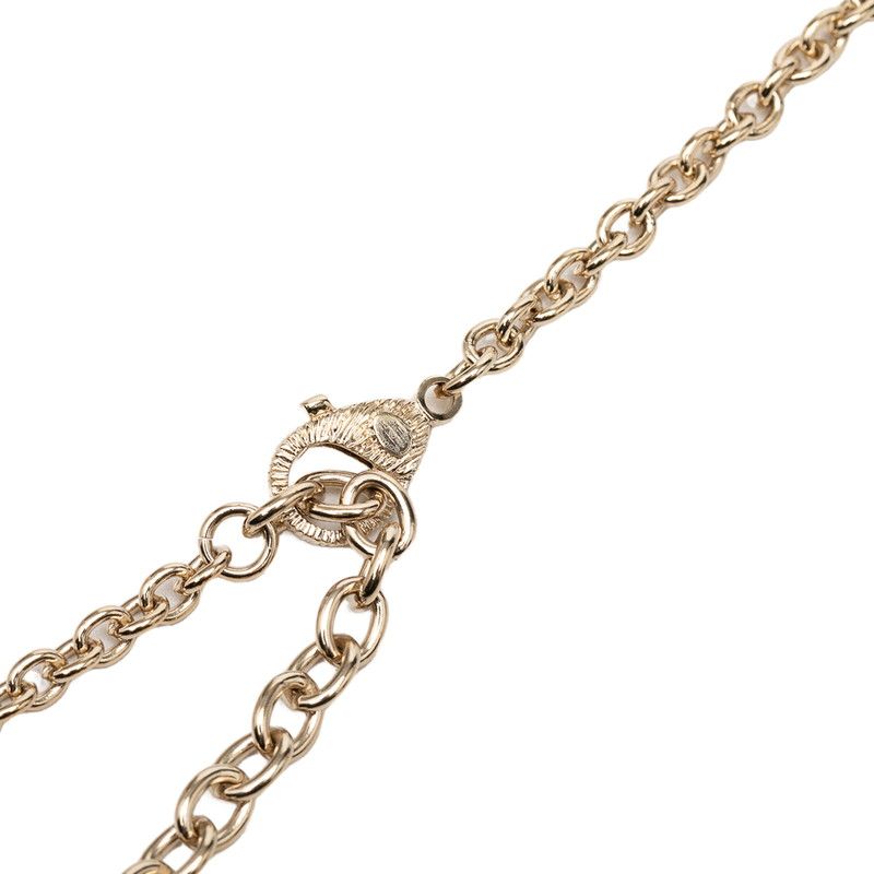 Chanel CC Logo Perfume Bottle Chain Pendant 24 Gold Plated Rhinestone — view 4