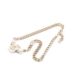 Chanel CC Logo Perfume Bottle Chain Pendant Silver White Metal Faux — view 3