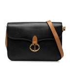 Dior Crossbody Shoulder Bag Black Brown Leather