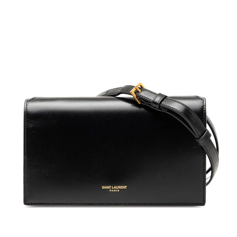 Saint Laurent Crossbody Shoulder Bag Black Leather