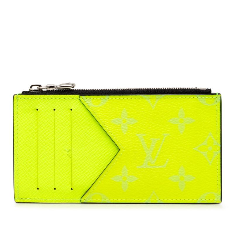 Louis Vuitton Monogram Fragment Case Coin Yellow Taigarama