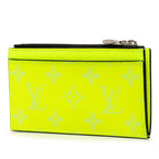 Louis Vuitton Monogram Fragment Case Coin Yellow Taigarama — view 2