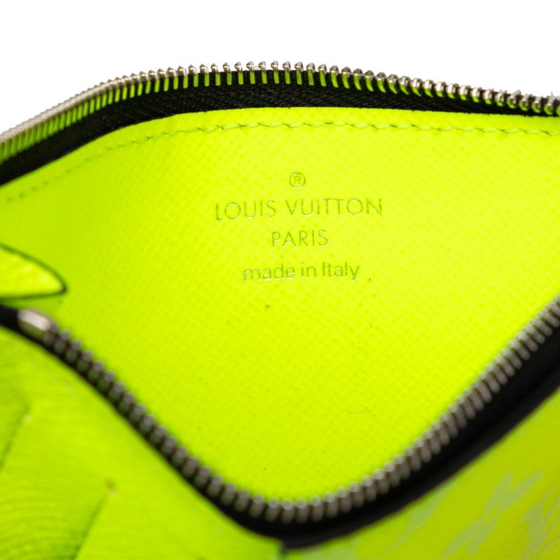 Louis Vuitton Monogram Fragment Case Coin Yellow Taigarama — view 5