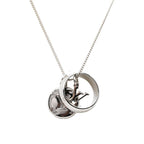 Louis Vuitton Monogram Chain Pendant Silver Metal
