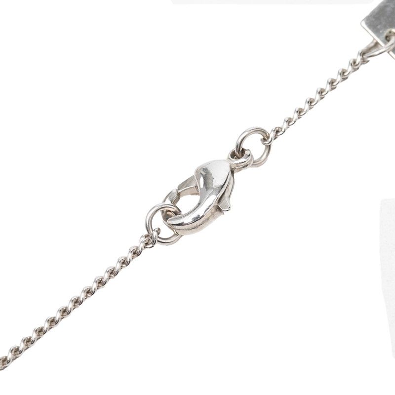 Louis Vuitton Monogram Chain Pendant Silver Metal — view 4