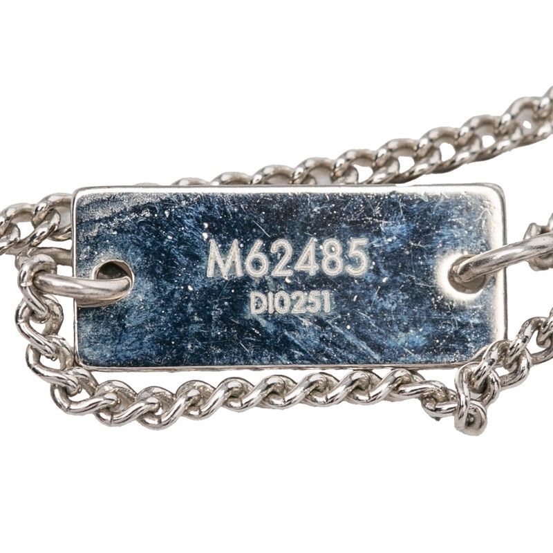 Louis Vuitton Monogram Chain Pendant Silver Metal — view 5