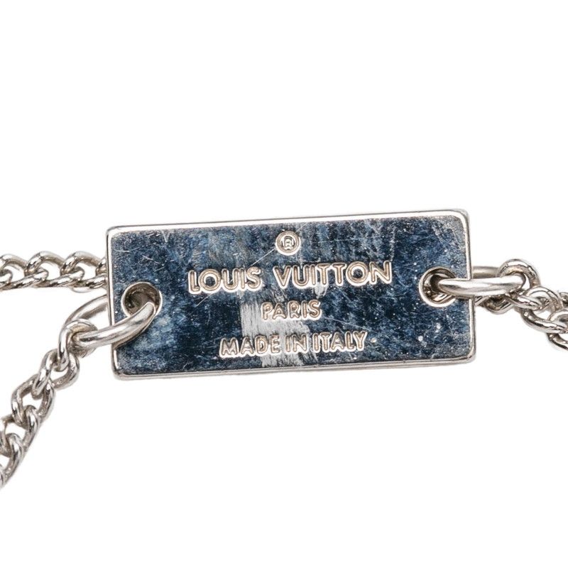 Louis Vuitton Monogram Chain Pendant Silver Metal — view 7