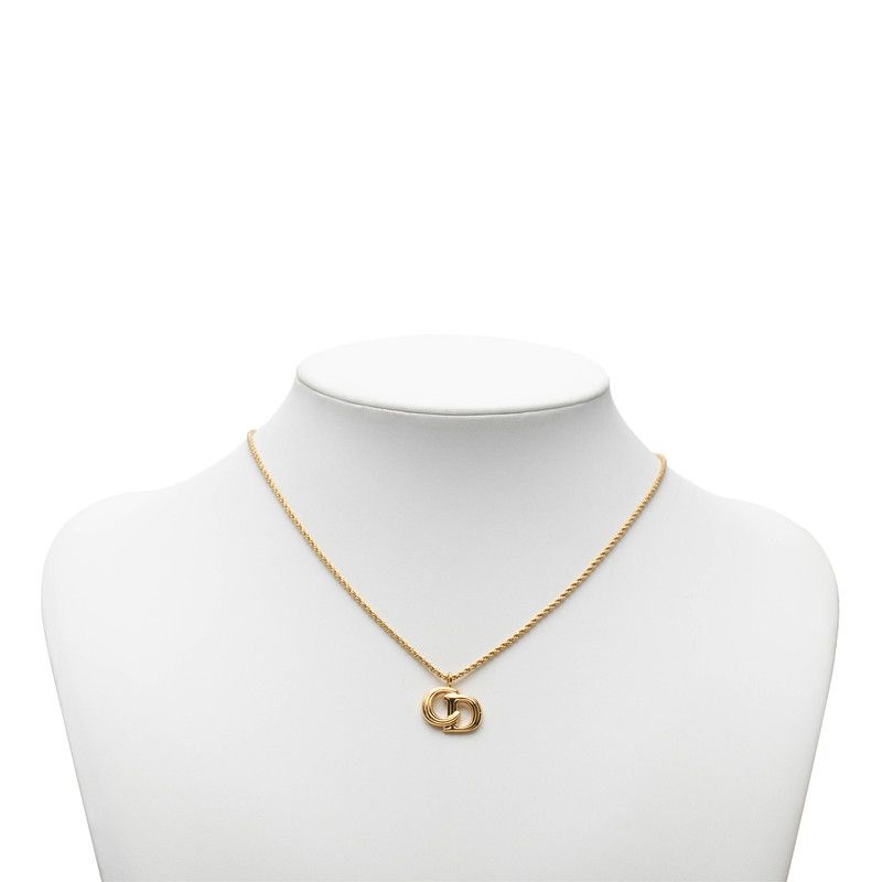 Dior CD Logo Chain Pendant Gold Plated — view 6
