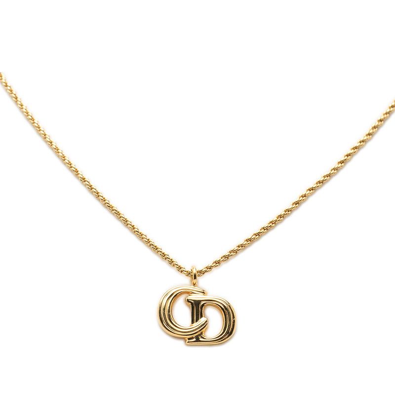 Dior CD Logo Chain Pendant Gold Plated