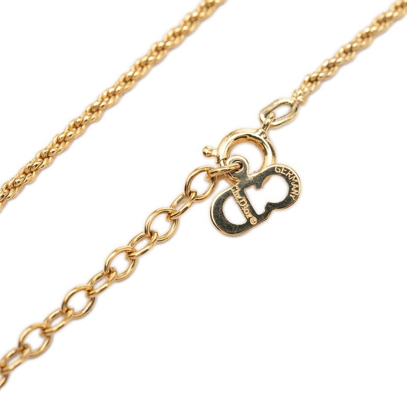Dior CD Logo Chain Pendant Gold Plated — view 4