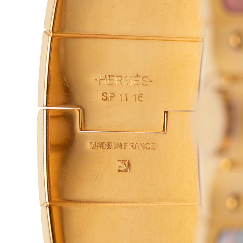 Hermes Charnier GM Savana Dance Bangle Gold Plated 1- Bracelet — view 4