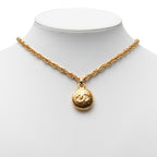 Chanel Vintage CC Logo Chain Necklace Gold Plated — view 6
