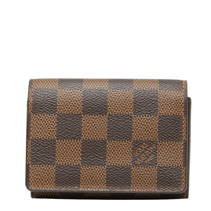 Louis Vuitton Damier Envelope Carte de Visite Card Case Business Holder Brown