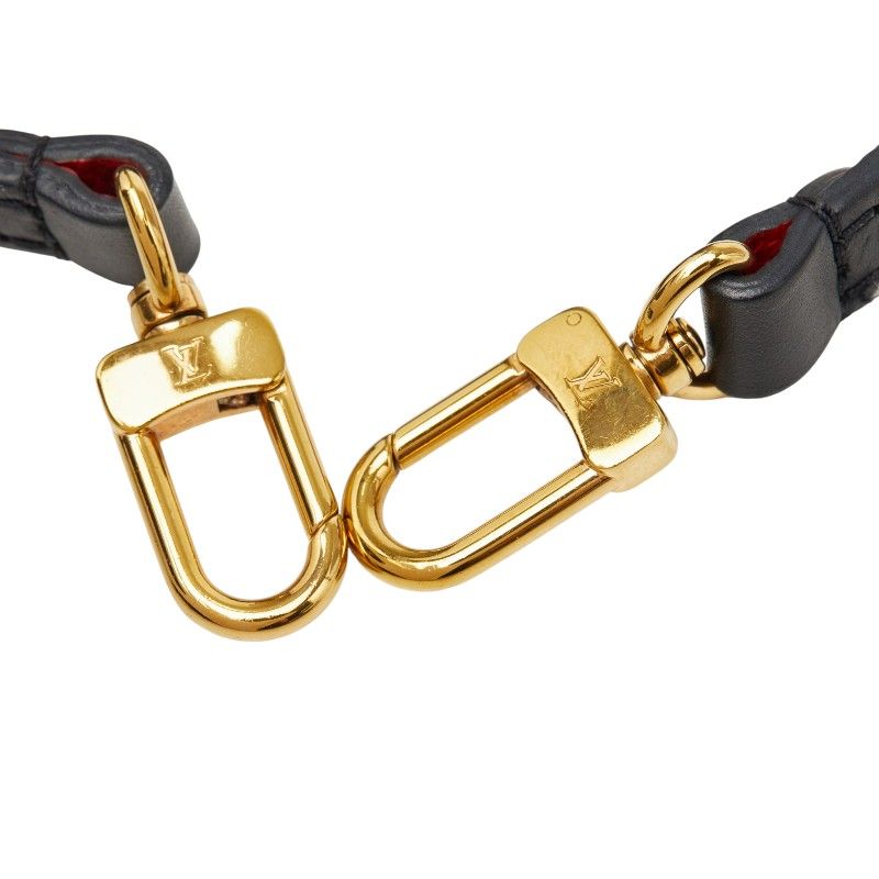 Louis Vuitton Shoulder Strap Navy Leather — view 4