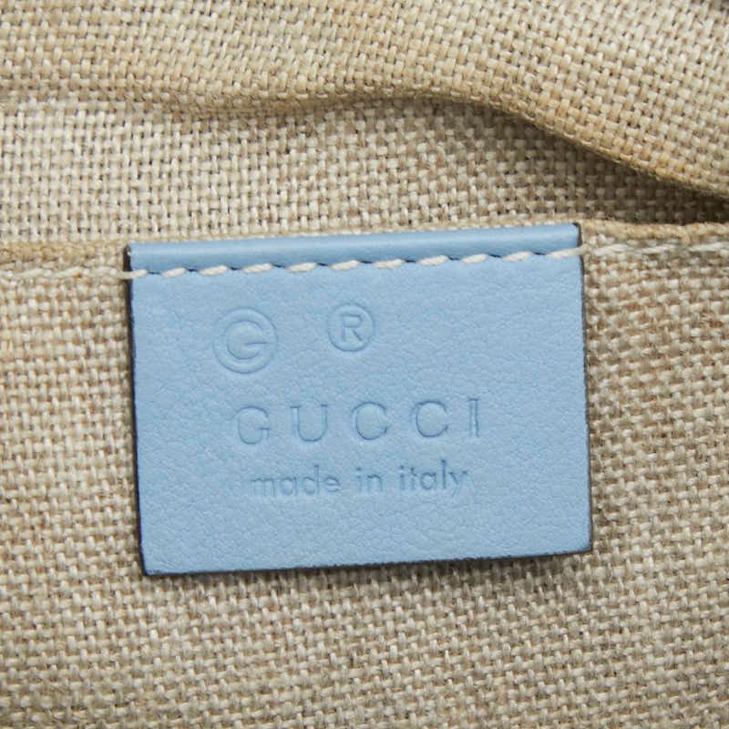 Gucci Micro Guccissima Crossbody Shoulder Bag Blue Leather — view 9