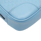 Gucci Micro Guccissima Crossbody Shoulder Bag Blue Leather — view 7