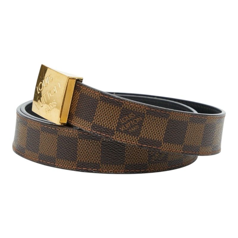 Louis Vuitton Damier Ceinture Classic Carre Belt 80 32 Brown Leather — view 2