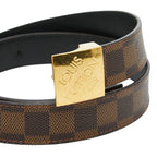 Louis Vuitton Damier Ceinture Classic Carre Belt 80 32 Brown Leather — view 4