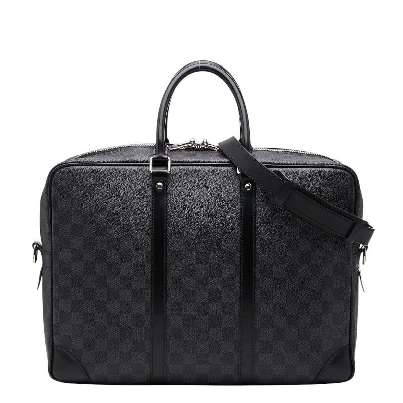 Louis Vuitton Damier Graphite Voyage GM Business Briefcase Black Gray Leather