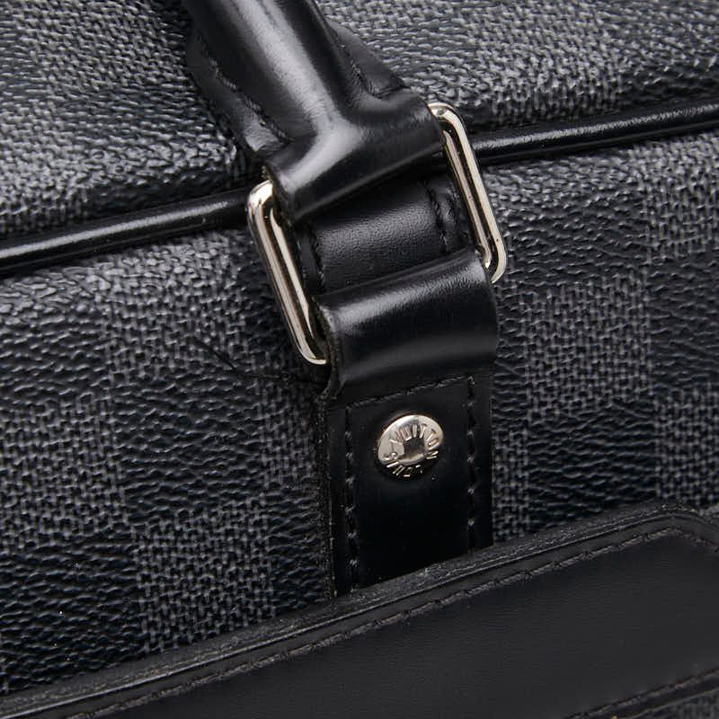 Louis Vuitton Damier Graphite Voyage GM Business Briefcase Black Gray Leather — view 4