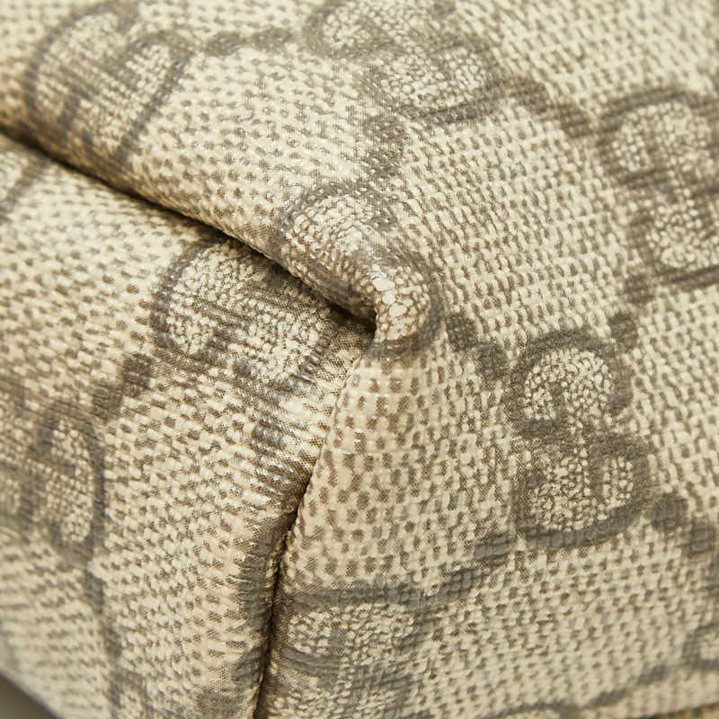 Gucci GG Supreme Crossbody Shoulder Bag Beige Brown Leather — view 4