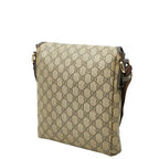 Gucci GG Supreme Crossbody Shoulder Bag Beige Brown Leather — view 2