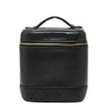 Chanel Bicolor Vanity Bag Handbag Black Lambskin