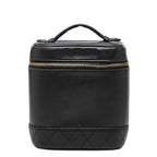 Chanel Bicolor Vanity Bag Handbag Black Lambskin