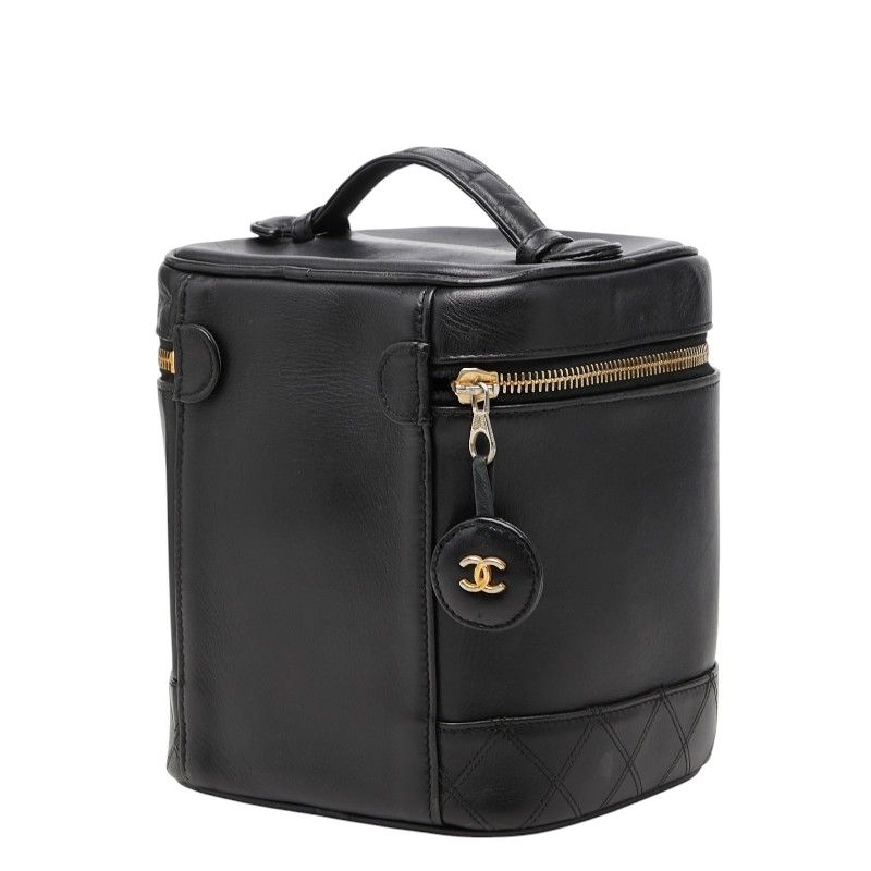 Chanel Bicolor Vanity Bag Handbag Black Lambskin — view 2
