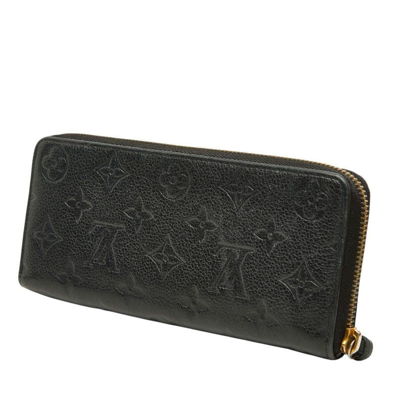 Louis Vuitton Monogram Empreinte Zippy Wallet Vintage Zip Around Black Leather — view 2
