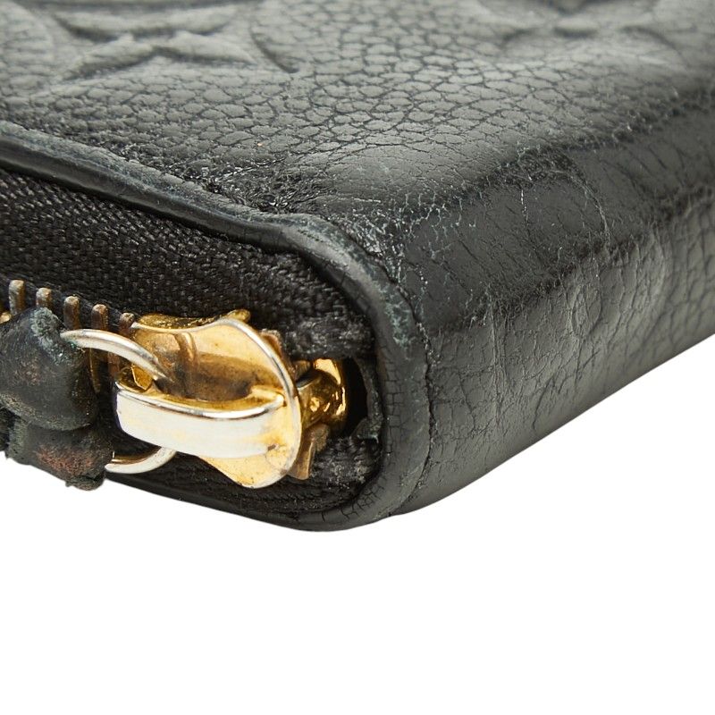 Louis Vuitton Monogram Empreinte Zippy Wallet Vintage Zip Around Black Leather — view 5
