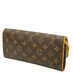 Louis Vuitton Monogram Pochette Twin GM Crossbody Shoulder Bag Brown Leather — view 2