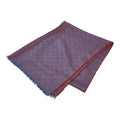 Gucci GG Logo Shawl Scarf Purple Wine Red Wool Silk