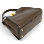 Fendi Peekaboo 2-Way Shoulder Bag Leather Brown — view 2