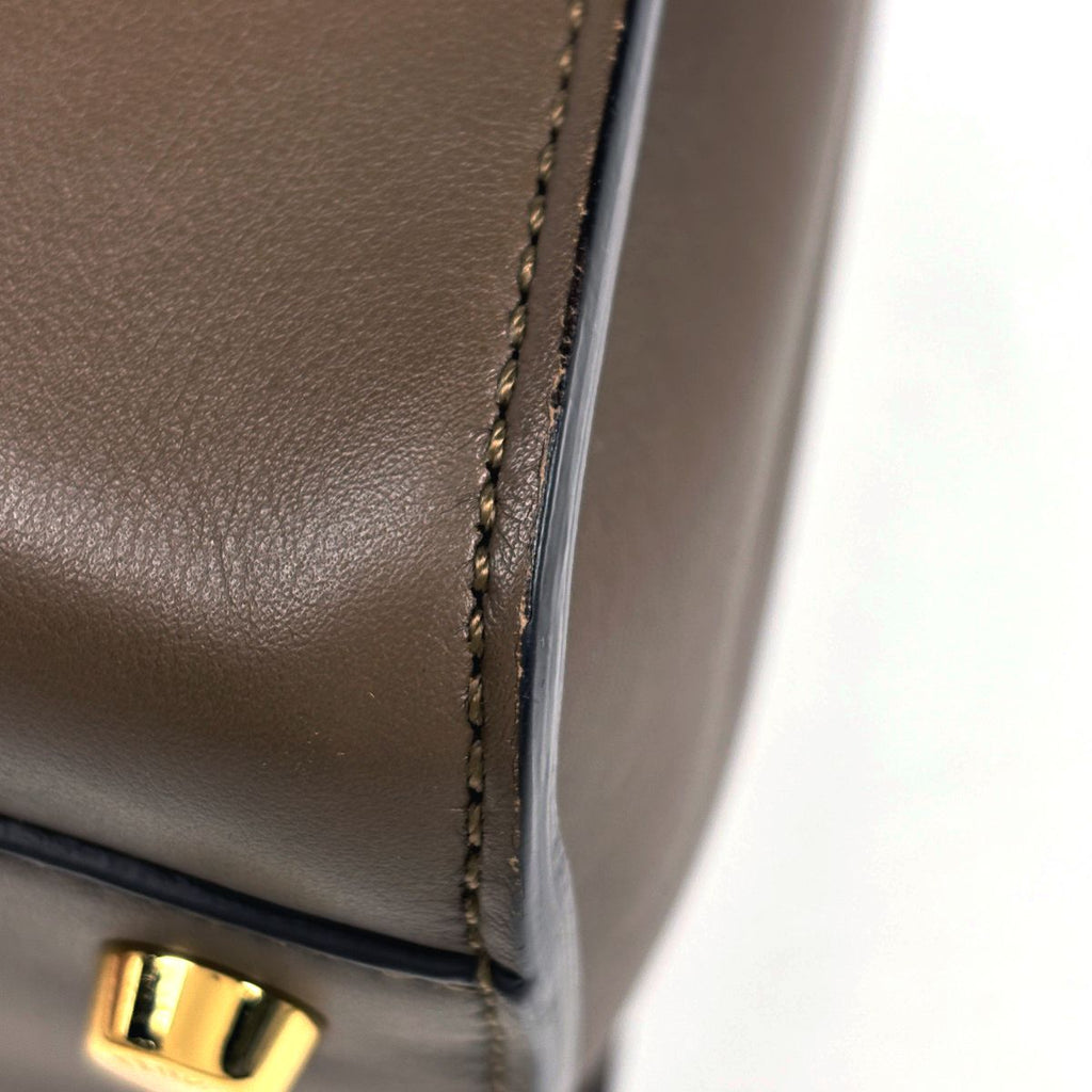 Fendi Peekaboo 2-Way Shoulder Bag Leather Brown — view 3