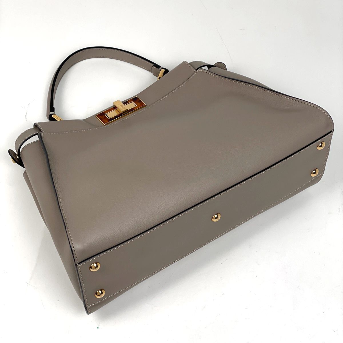 Fendi Peekaboo 2-Way Shoulder Bag Leather Gray — view 2