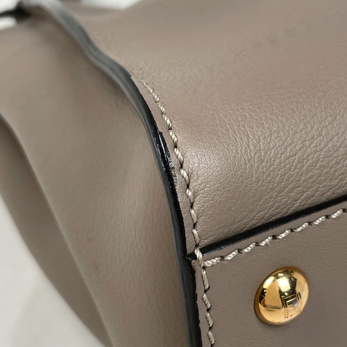 Fendi Peekaboo 2-Way Shoulder Bag Leather Gray — view 3