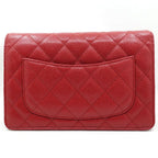 Chanel Chain Wallet Caviar Leather Red Shoulder — view 2