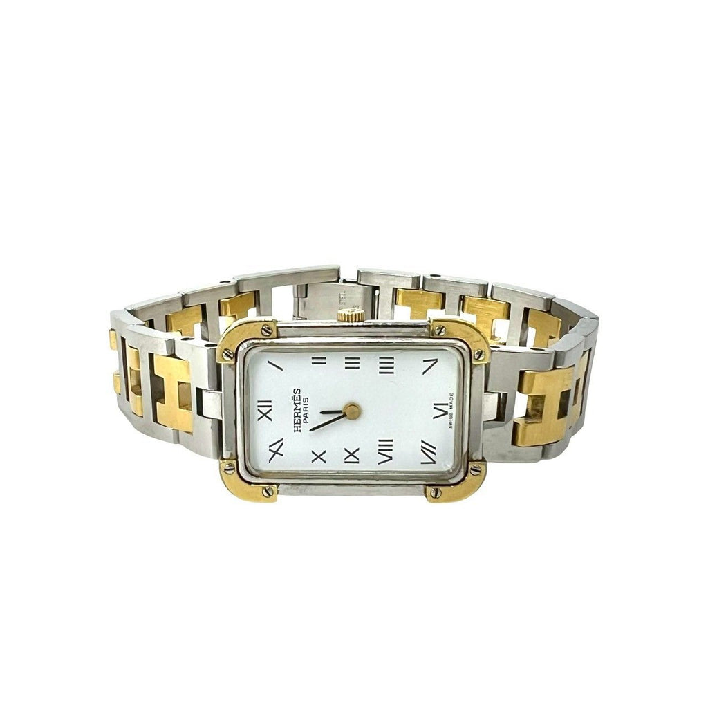 Hermes Vintage Croajour Stainless Steel Quartz Watch Silver Gold — view 7