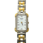 Hermes Vintage Croajour Stainless Steel Quartz Watch Silver Gold — view 4