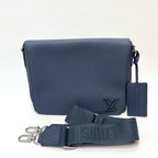 Louis Vuitton Shoulder Bag Takeoff Messenger Leather Blue Atlantique